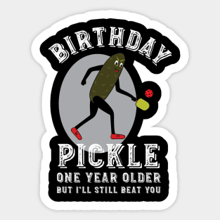 Mens Pickleball Birthday Pickle Sticker